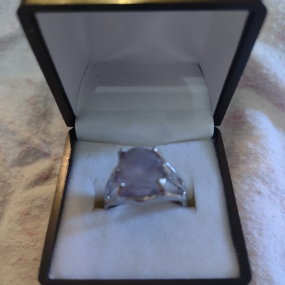 New women's light purple amethyst color size 7 ring